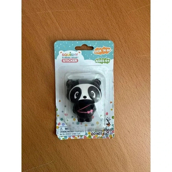 Squishy Stress Gear Sticker ninja panda - Picture 1 of 6